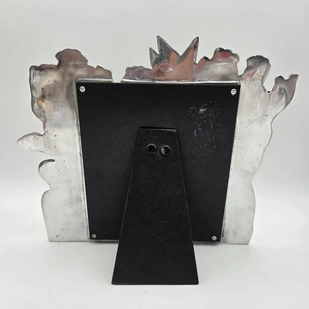 Vari Disenos Solid Mexican Pewter Picture Frame Prickly Pear Cactus 6